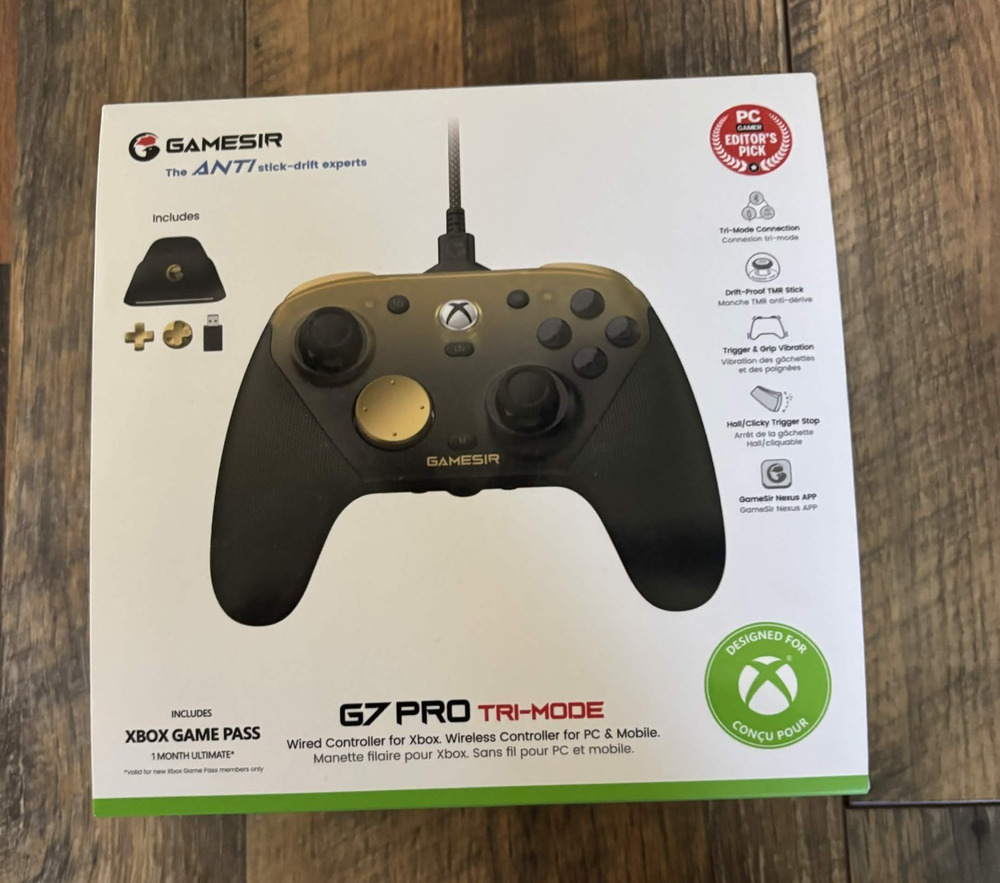GameSir G7 Pro Tri-Mode Golden Ombre Xbox PC Controller w/ Dock & Box